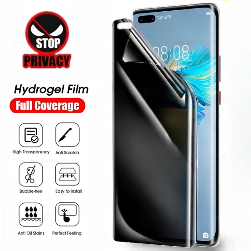 3Pcs Anti Spy Privacy Hydrogel Film For Huawei Pura 70 Mate 20 30 40 50 60 P30 P40 P50 P60 Pro Plus Art Soft Screen Protector