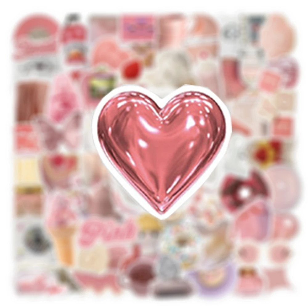 

10/30/70pcs Cute Ins Style Pink Aesthetic Stickers Kawaii Cartoon Sticker DIY Phone Case Luggage Guitar Girls Decals Decoration