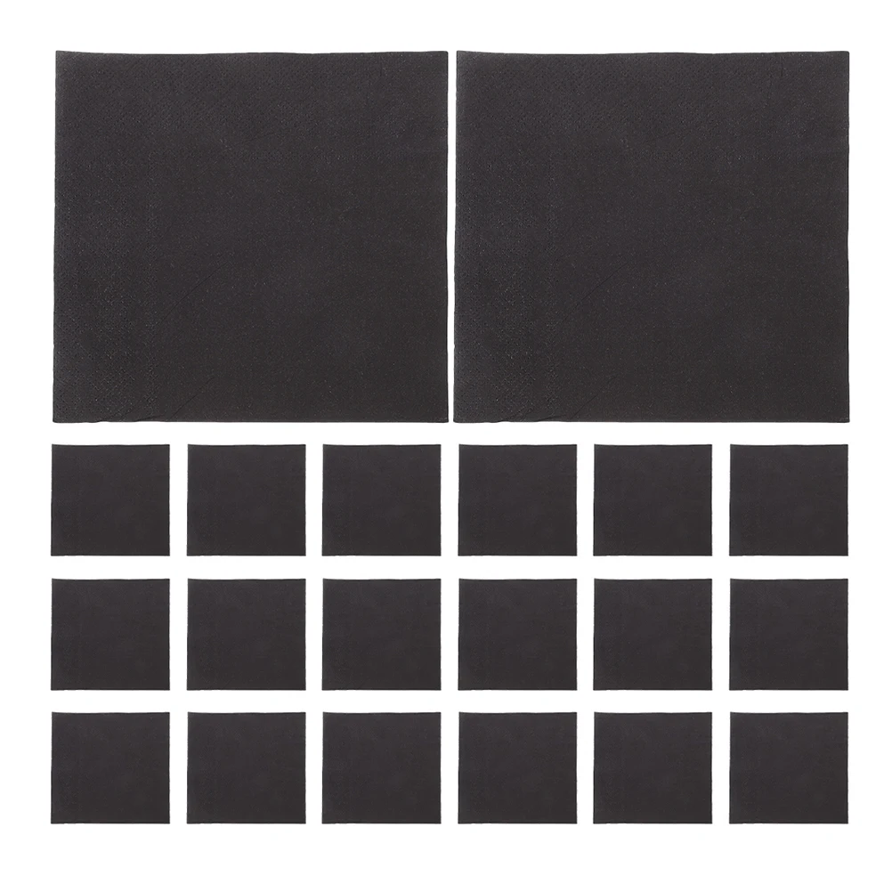 

25 Pcs Lunch Napkin Birthday Party Supplies Navy Black Paper Beverage Napkins Dinner