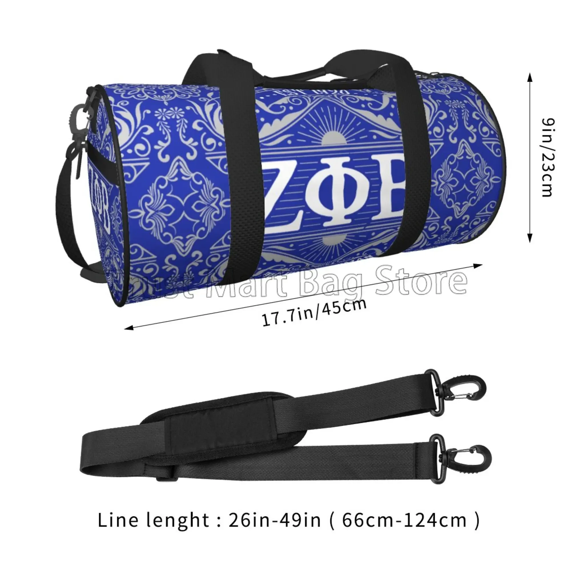 Zeta Phi Beta Print Travel Duffel Bag Waterproof Sports Yoga Luggage Bag Weekender Overnight Bags Duffle Backpack for Women