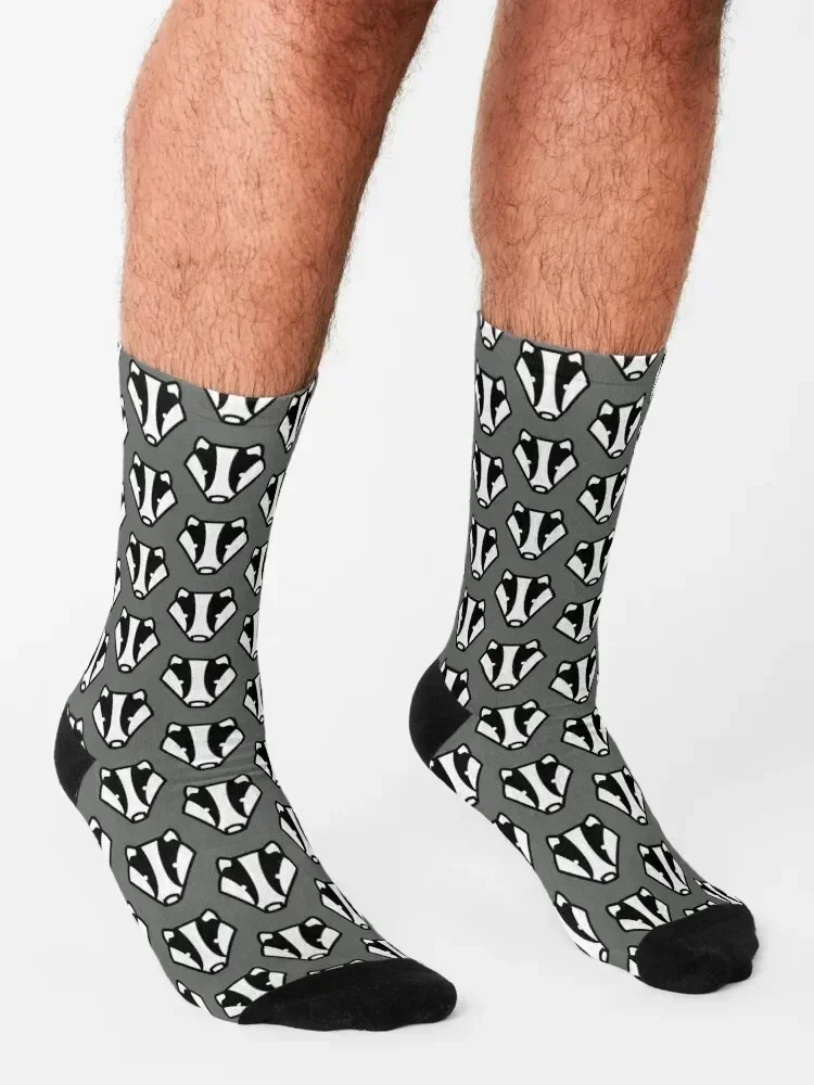 Badger badger badger grey and black design Socks sheer Stockings Wholesale funny gift Socks Women Men's