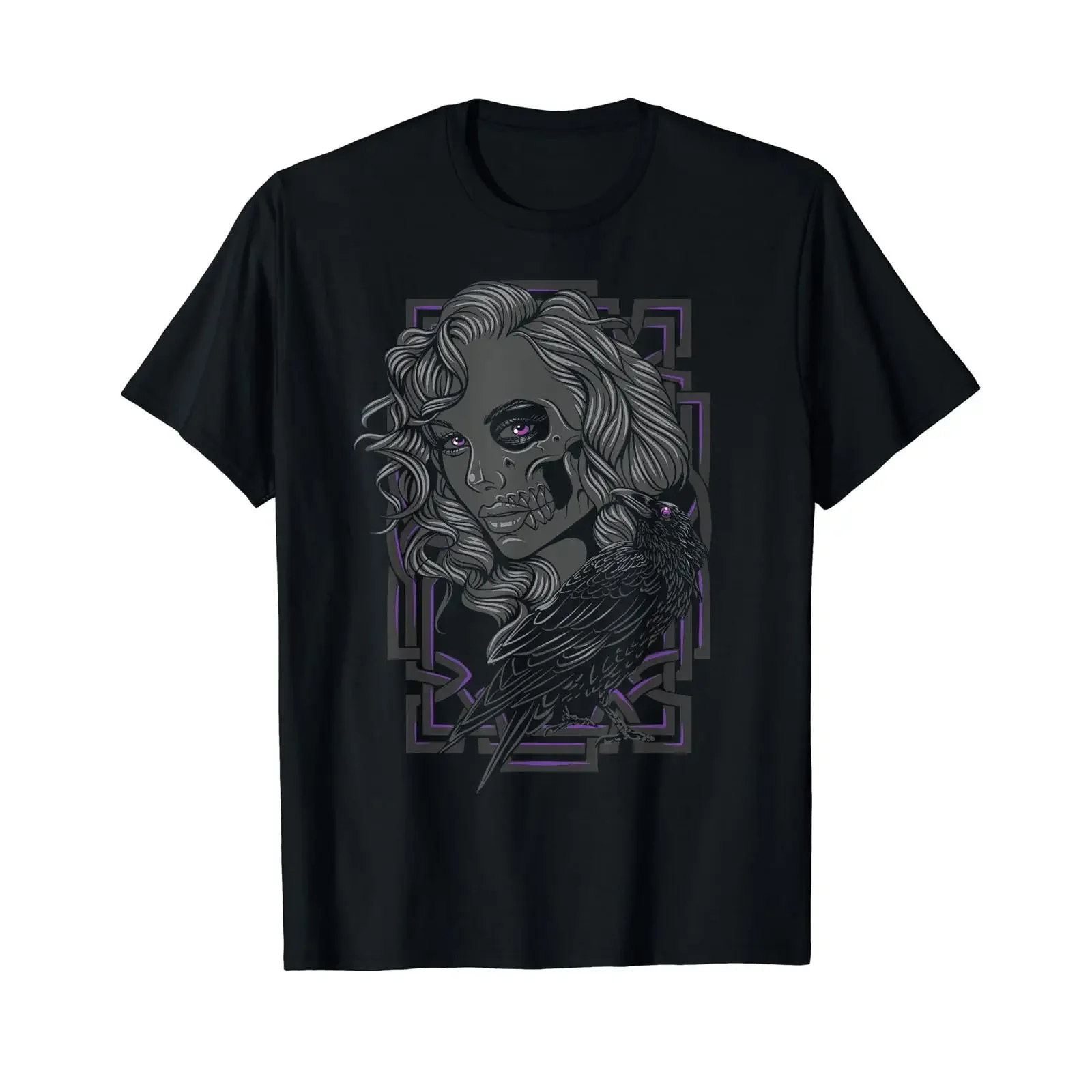 Camiseta de la era vikinga Hel, diosa de la muerte, mitología nórdica, vintage, ligeramente lavada, estilo streetwear para hombre, cómoda