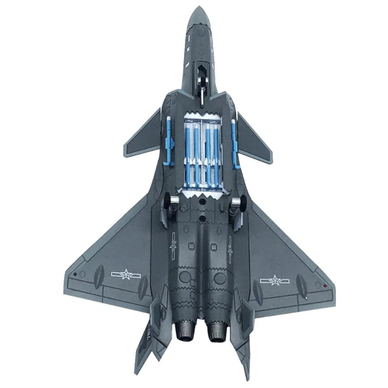 1/100 J-20 Fighter Jet Alloy Model Small Size Weilong Fighter Jet Plane Model with Stand Collection Decoration Alloy Military