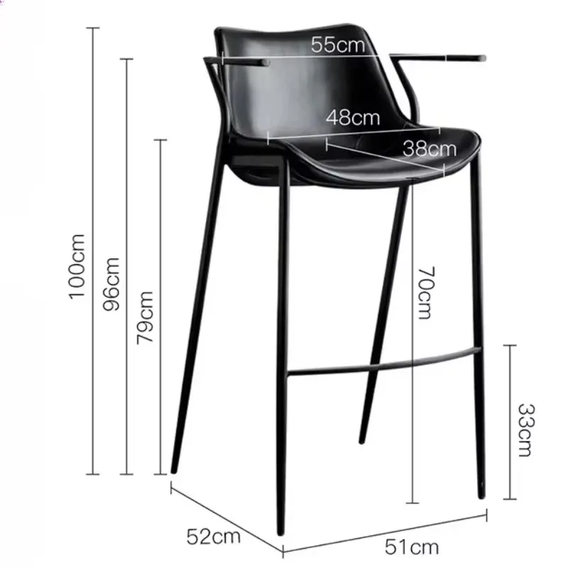 Эргономичный скандинавский барный стул, расслабляющий акцент на кухонном острове, эргономичный барный стул для сада, пола, черная мебель для бара
