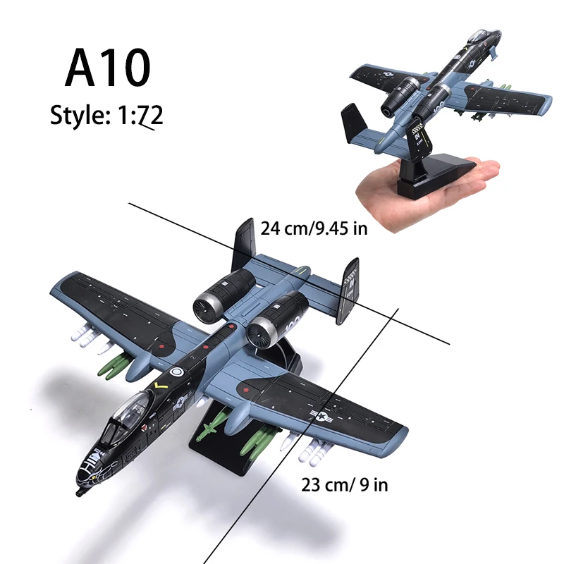 Thunderbolt II  A-10 Attack Plane Fighter Assembly Military Plane Model Home Placement Collection Decoration Creative Gift