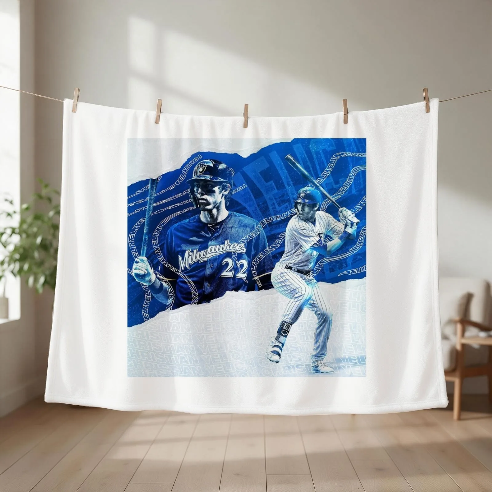 Christian Yelich Throw Blanket Bed decorative Multi-Purpose Blankets For Baby Blankets