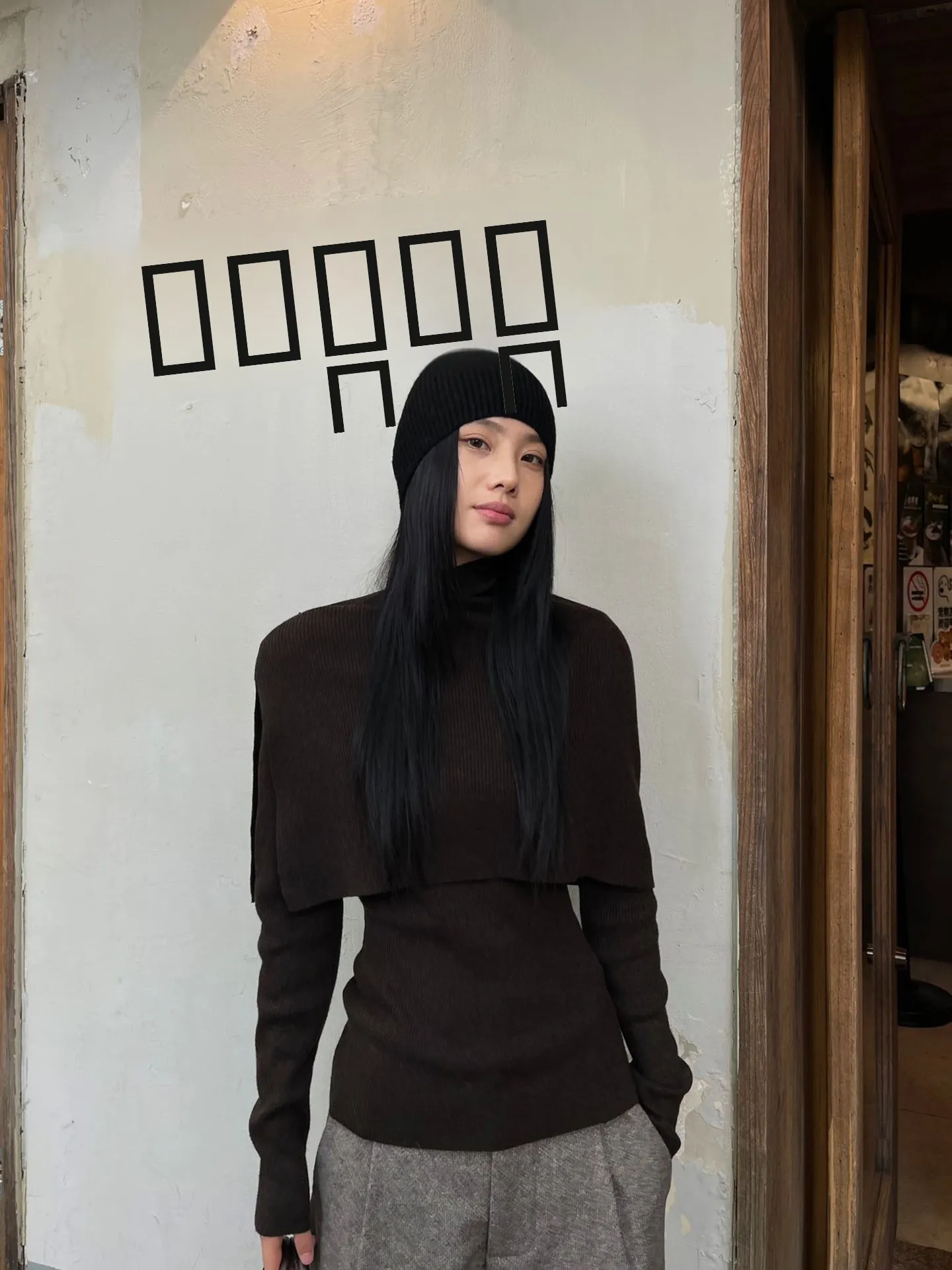 

Женский шерстяной вязаный свитер с высоким воротником и накидкой, осенне-зимний комплект из двух предметов, модный приталенный крой, с длинными рукавами, теплый, для повседневной носки