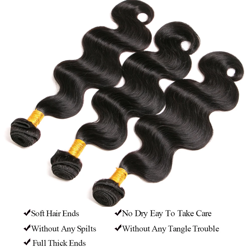 12A Human Hair Bundles Brazilian Body Wave Hair Bundles 100% Unprocessed Virgin Weave 3 Bundles Human Hair Body Wave