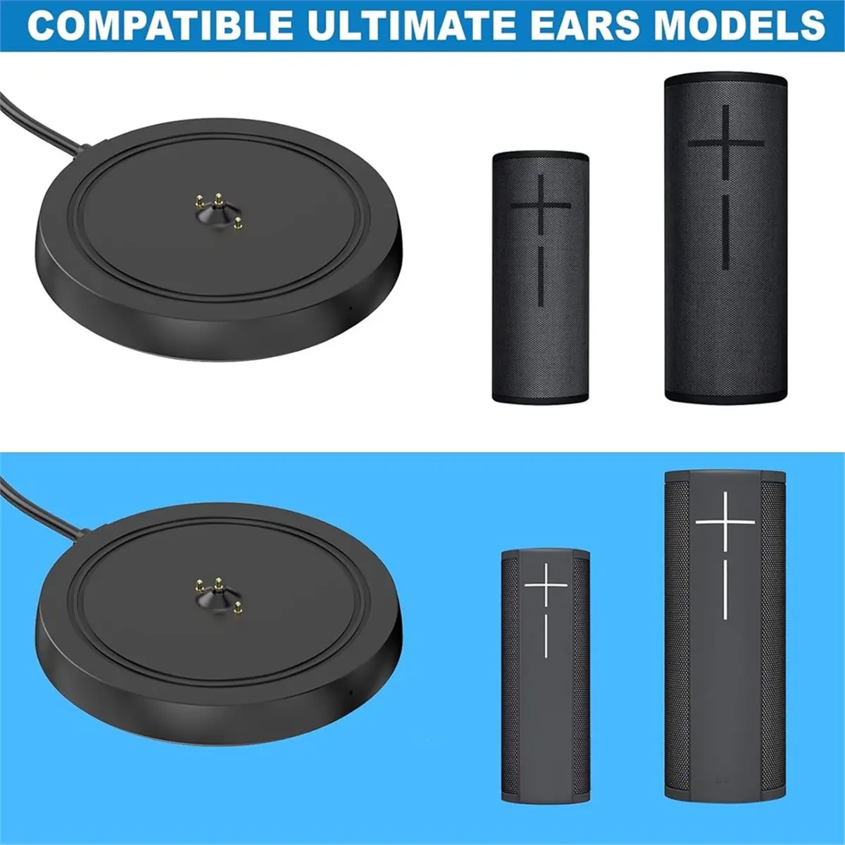 DTC5 For Logitech Ultimate Ears UE Boom 3/UE Megaboom 3 Charging Dock Station Cradle with Type-C Cable Speaker Charger Pad view 4