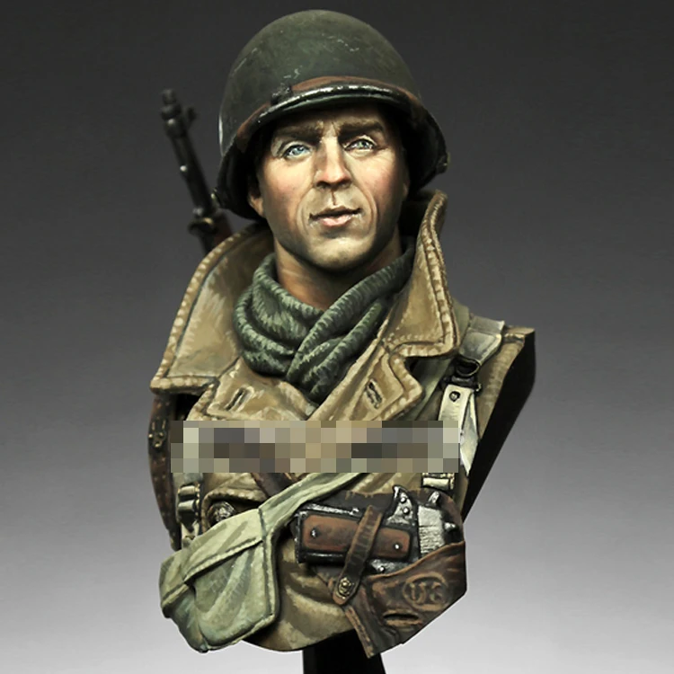 1/10 US 101st Airborne Siege of Bastogne, Resin Model figure Bust GK, Military theme, Unassembled and unpainted kit