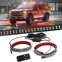 2Pcs Led Car Side Light Bar Signal Warning Lamp Emergency Strobe Light Pickup Taillight Truck Atmosphere Light 12-24V Waterproof