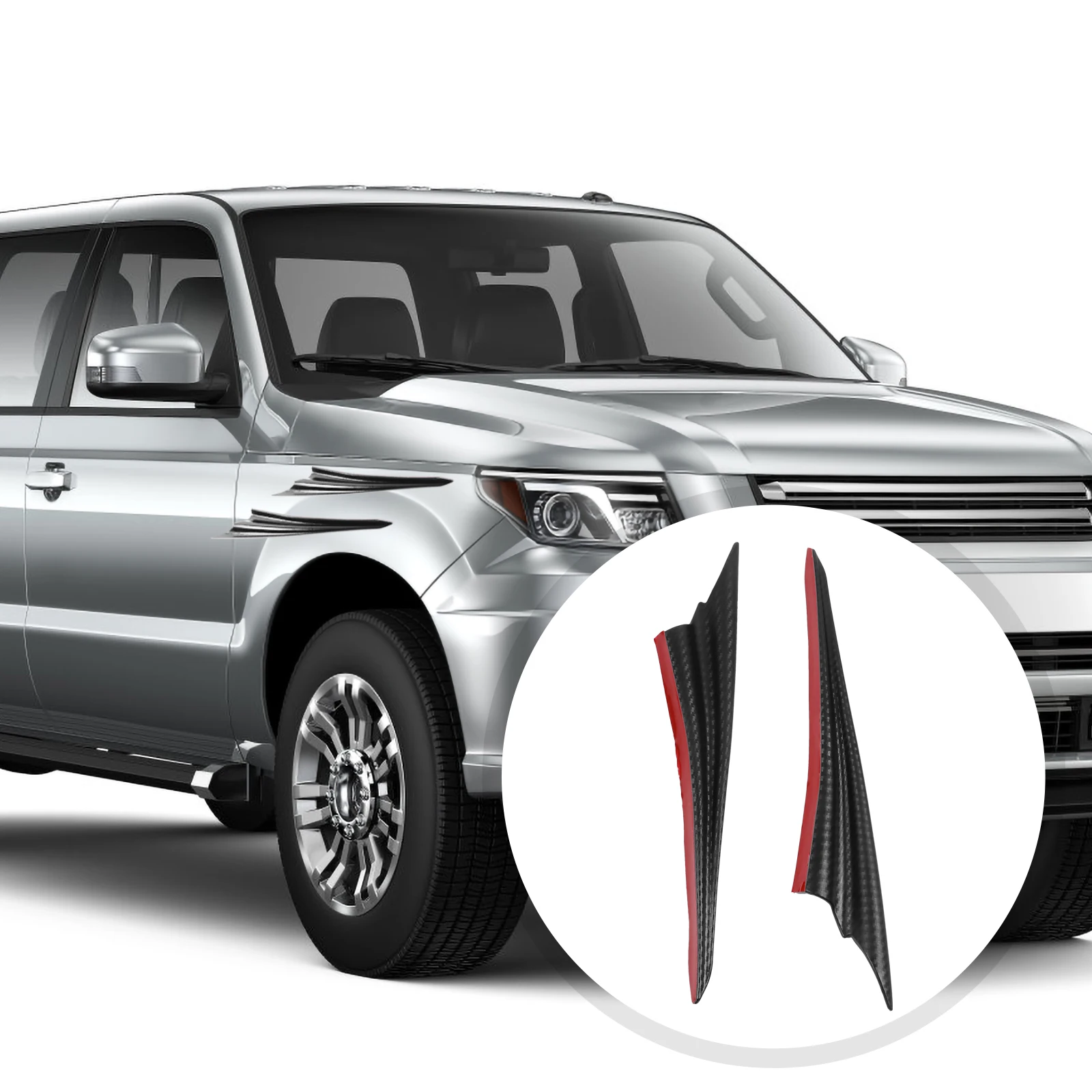 2개 자동차 개조 윈드 디플렉터 핀 범용 범퍼 립 스플리터 프론트 외장 레이싱 스타일 장식 자동차 부품