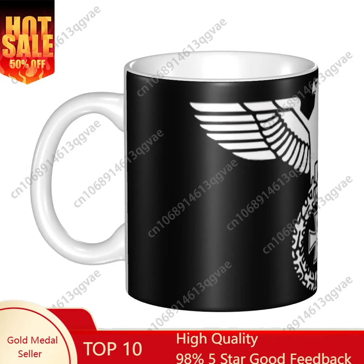 

German Reich Germany Flag Coffee Mugs DIY Customized Ceramic Tea Milk Mug Men Women Outdoor Work Camping Cups