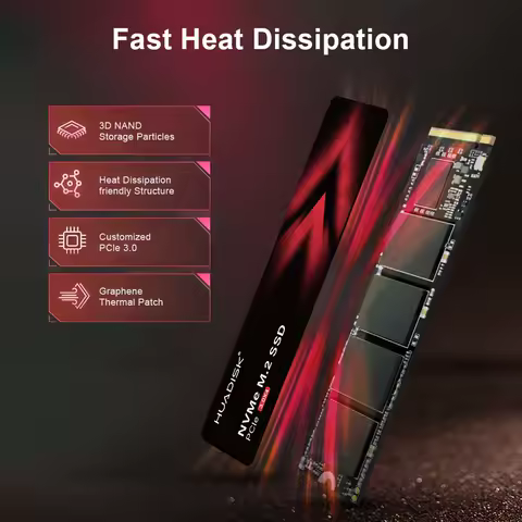 HUADISK SSD M2 NVMe 512GB 1TB M.2 2280 Hard Disk 128GB 256GB Internal Solid State Drives PCIe3.0 for Laptop Desktop
