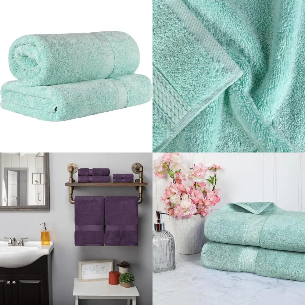 

Premium 900 GSM Egyptian Cotton Bath Sheet Set, 2-Piece Absorbent Sheets for Bathroom and Shower Use