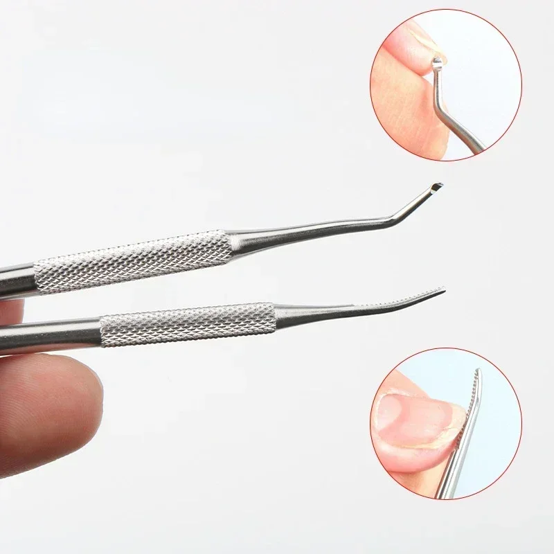 1/2/3Pcs Ingrown Toe Nail Lifter Double Head Paronychia Pedicure Tool Foot Nails Dirt Cleaning Stainless Steel Manicure Tool New