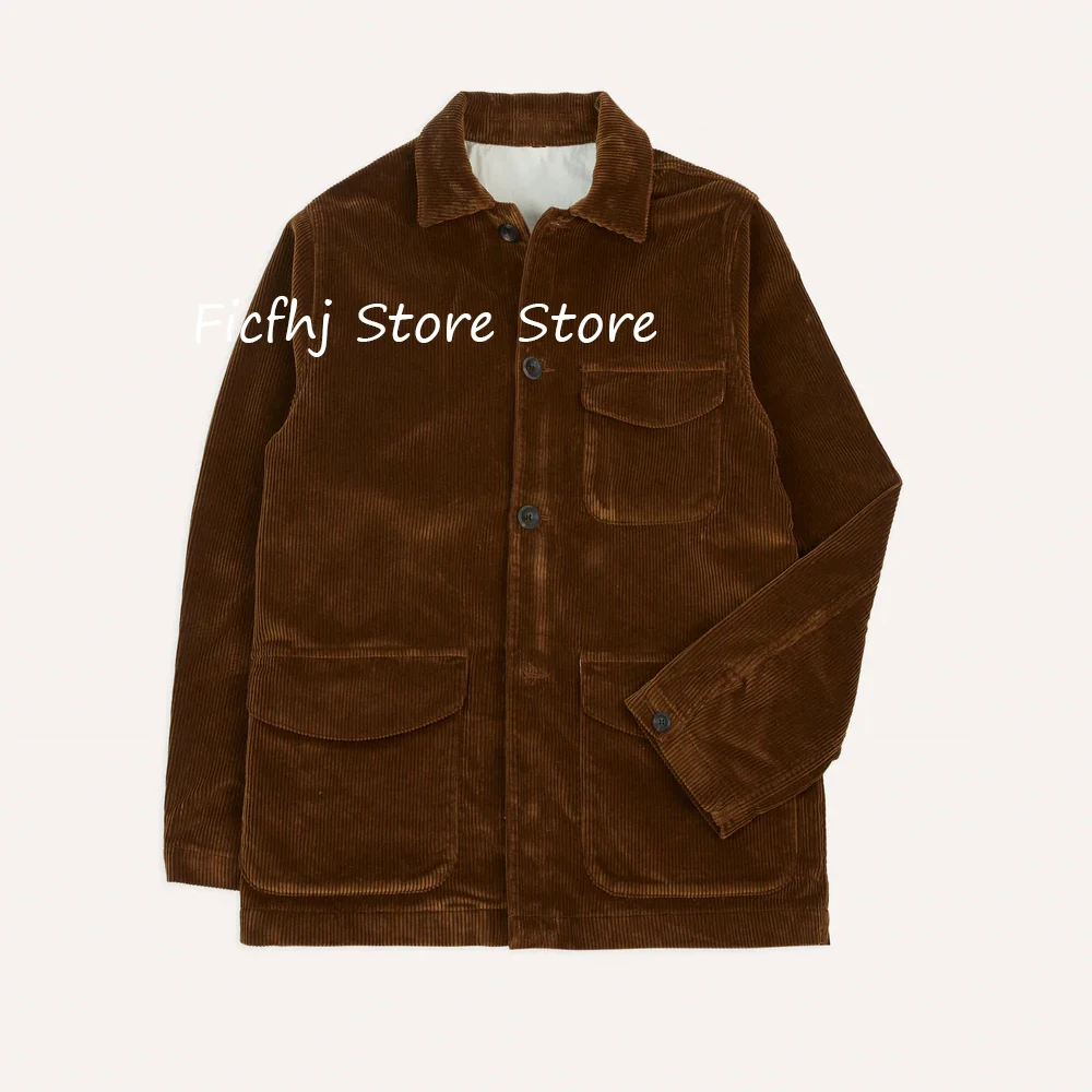 

Corduroy Men's Suits Casual Single-breasted New in Suits and Blazers for Man Lapel Jackets for Suit Top Three Pockets Costumes