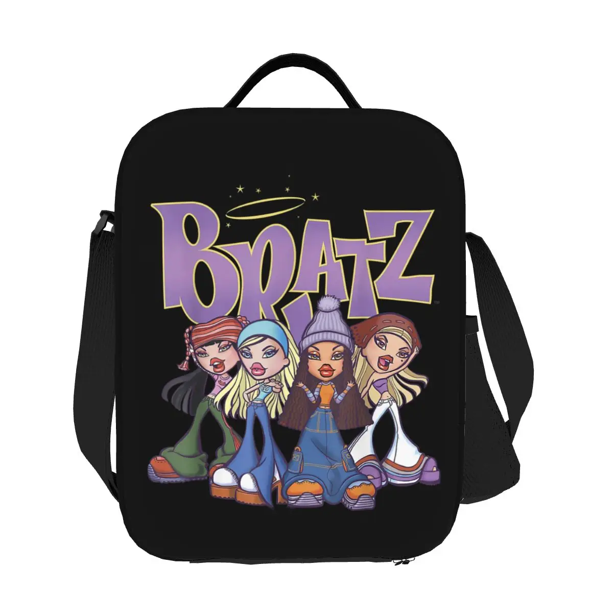 

Custom Bratz Rock Angelz Doll Insulated Lunch Bags for Women Cartoon Tv Movie Portable Thermal Cooler Food Lunch Box Work School