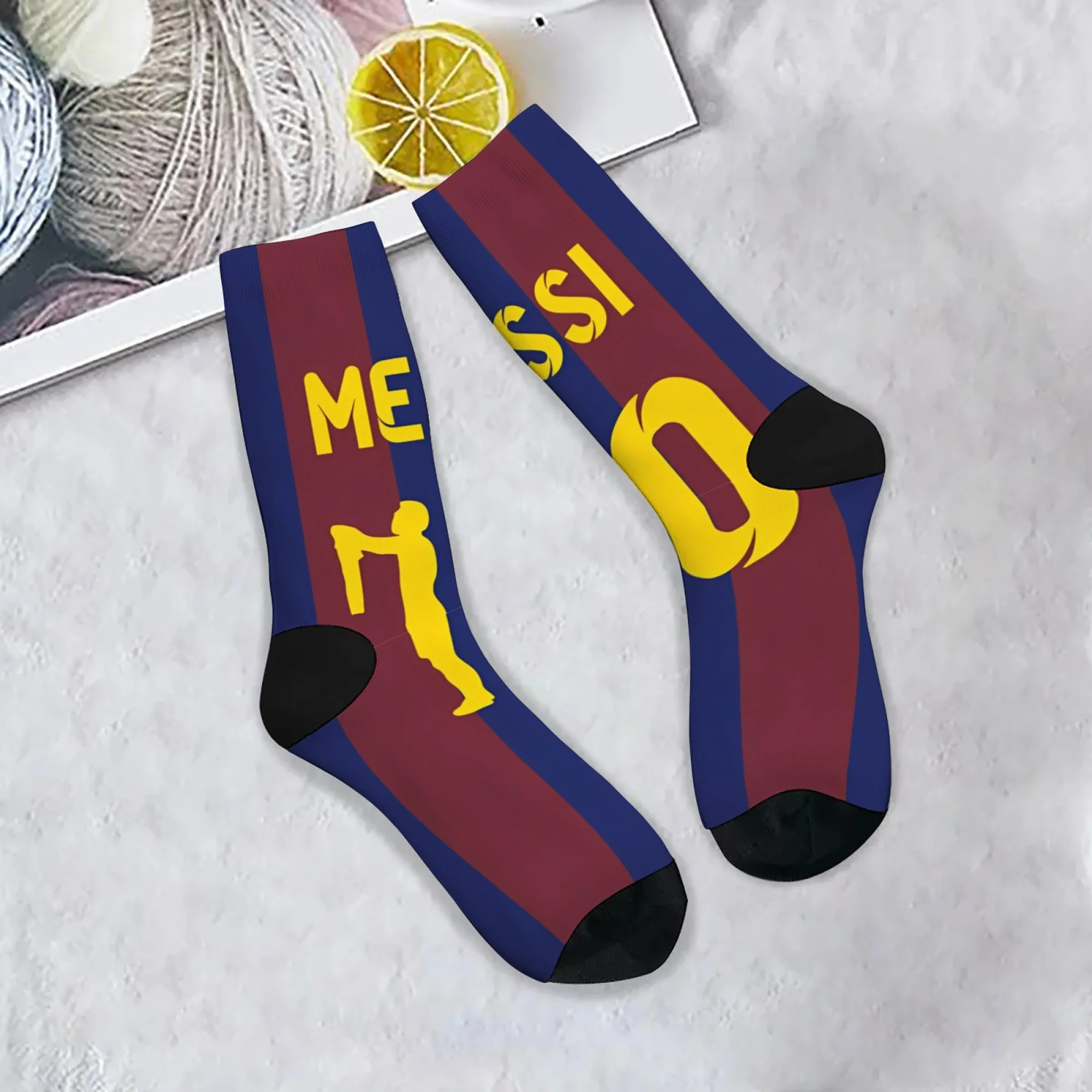 

Messi Soccer No. 10 Happy Men's Socks Comfortable Casual Fashion Sports Socks Street Hip-Hop Funny Socks Novelty Party Gift