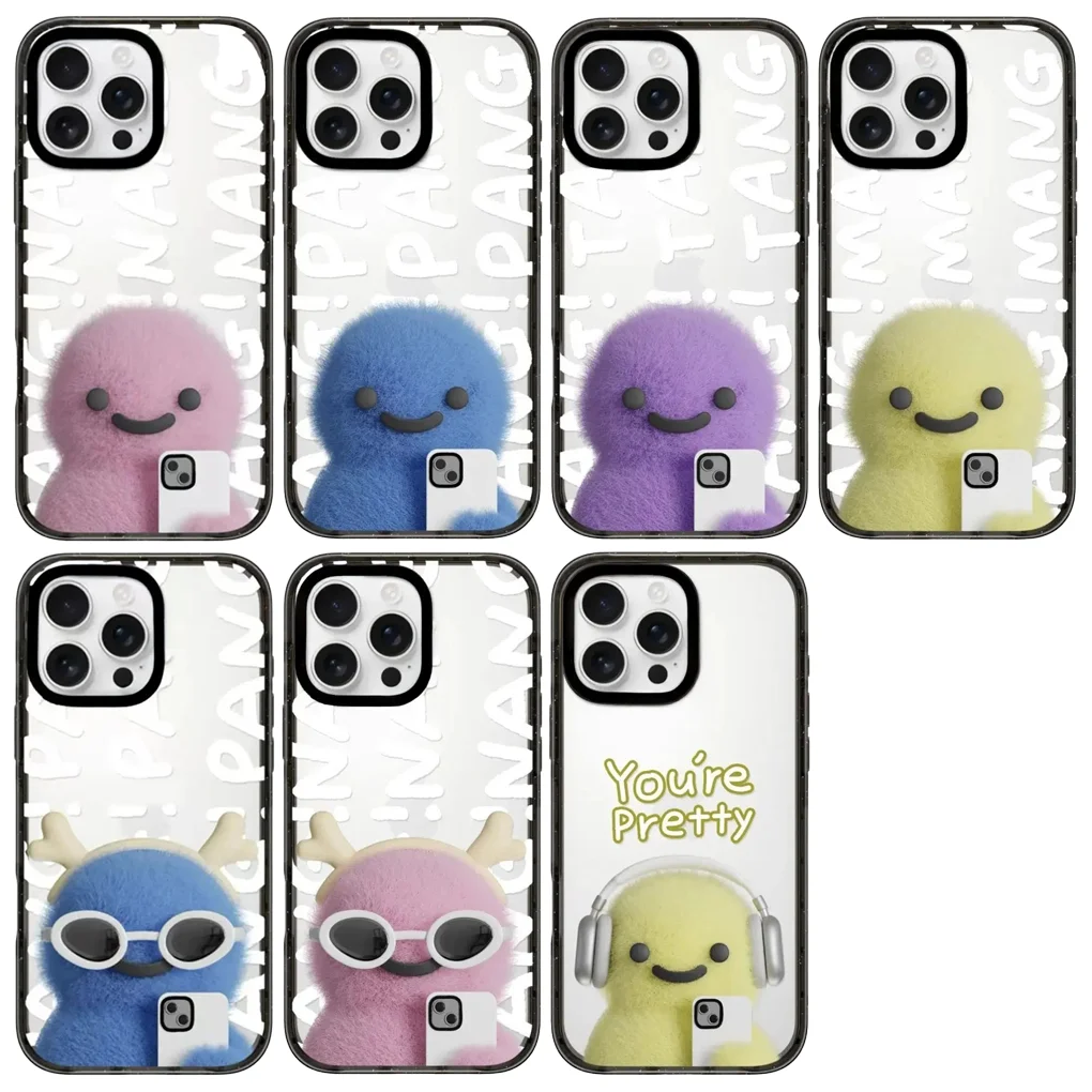 

Cute Selfie Black Acrylic Border Magnetic Case: Compatible with IPhone 12 13 14 15 16 17 Pro Max