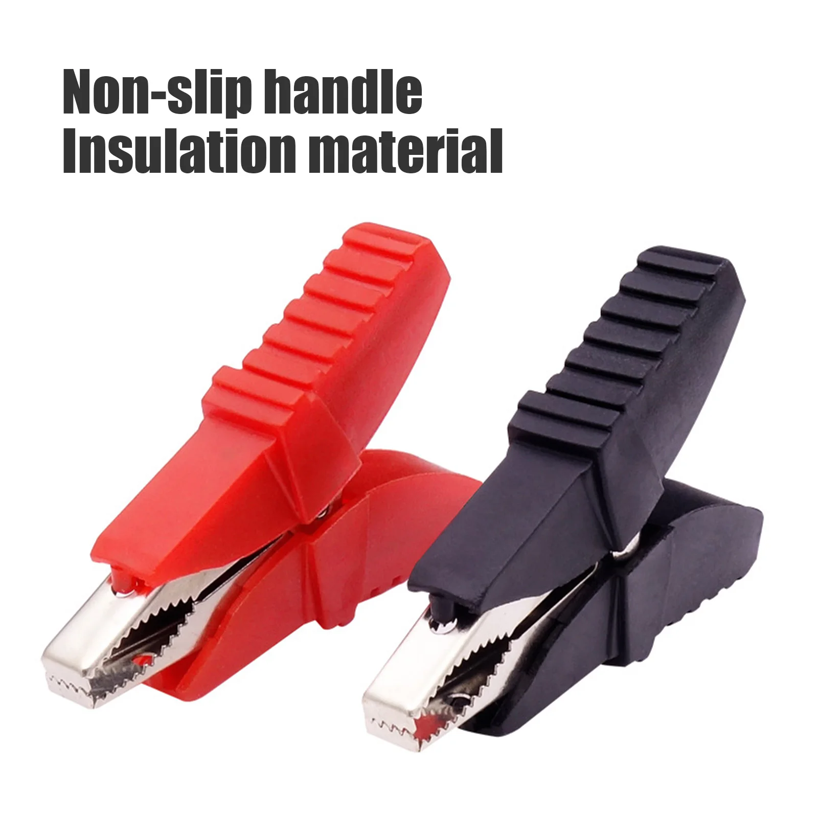 2Pcs Alligator Clips Butterfly Type Insulative Full Protective Crocodile Clips Car Battery Clip for Car Auto Vehicle