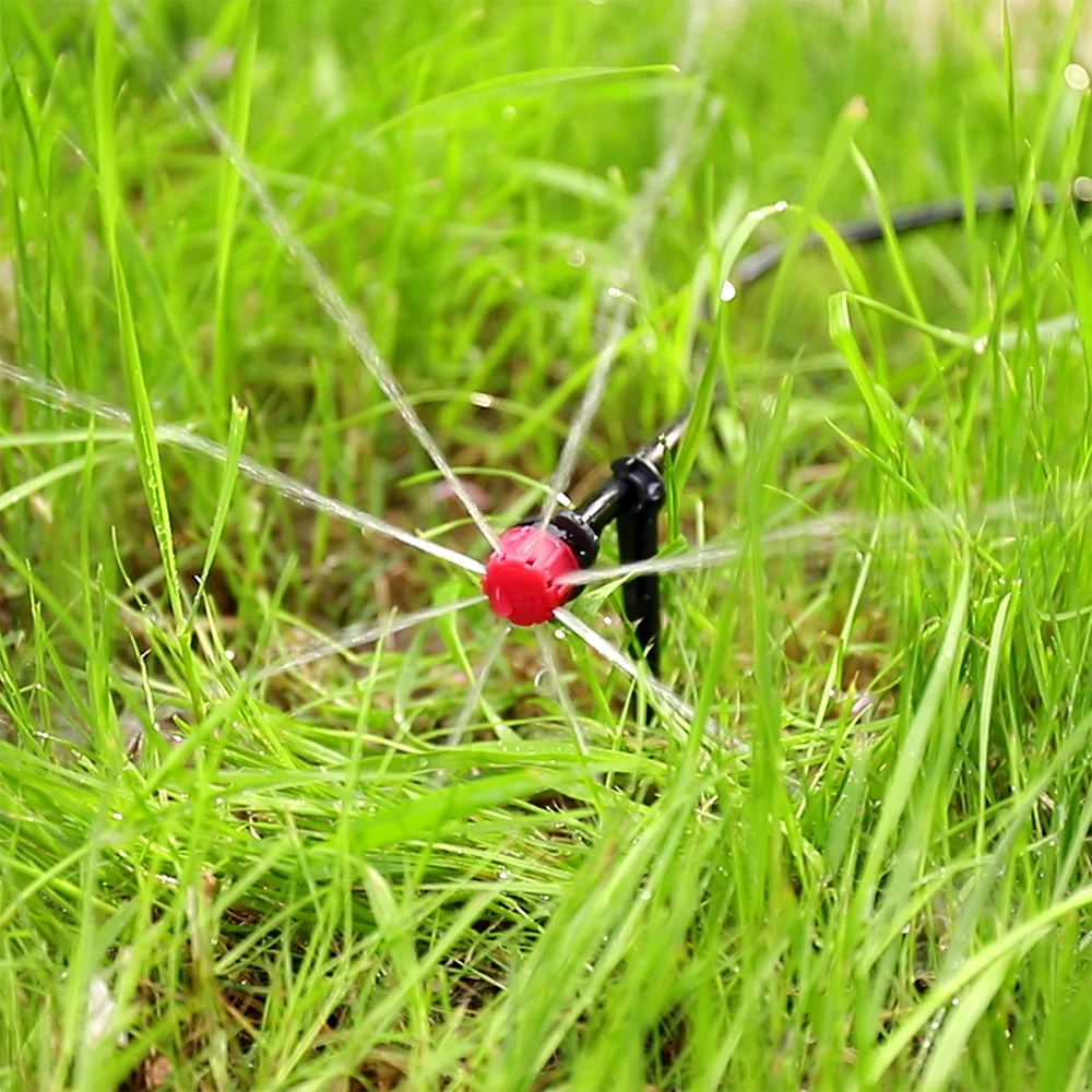 40 Piezas de Emisores de Riego por Goteo Ajustables de 8 Orificios, Color Rojo, para Plantas en Maceta, Bonsáis, Jardín, Cama de Flores, Suministros