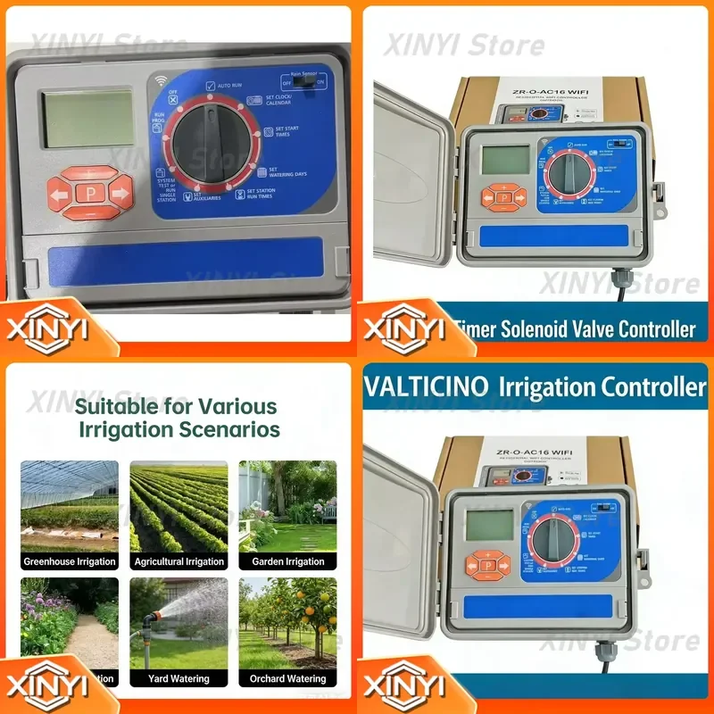 Wi-Fi Controller for iPhone Android App 16 Station Web-Based Farm Irrigation System Expandable to 16 Zones Smart Irrigation