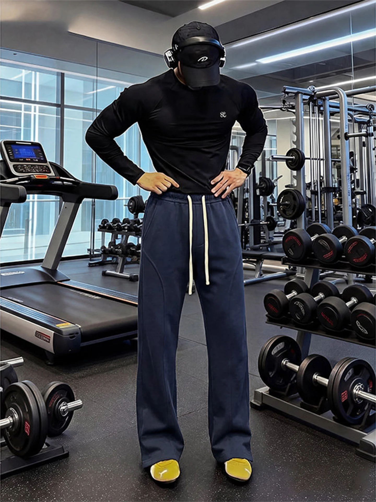 

Slim Fit American Sle Knife Jeans Men's Casual Pants Spring Straight Leg Drapey Fitn Sport Trousers k Blue