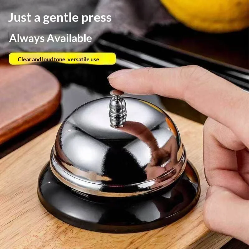 Metal Service Call Bell Desk Counter Bell Loud Clear Ring for Hotel Restaurant Reception Kitchen Home Office Game
