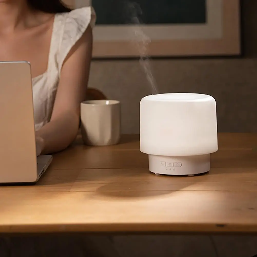360° Rotating Essential Oil Diffuser USB Powered Silent 7-Color LED Light & Auto Shut Off Mist Diffuser for Home Bedroom Office