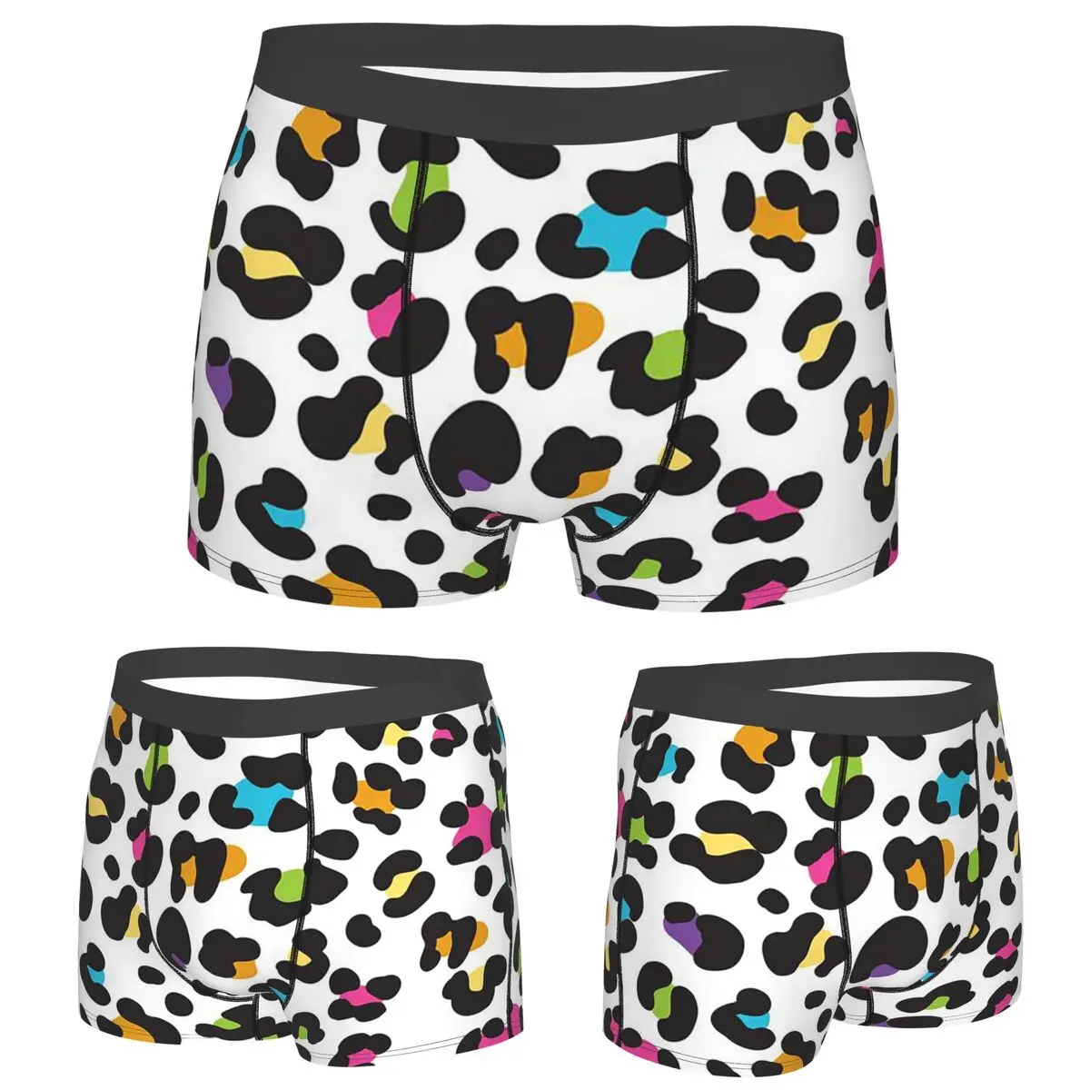 

Boxer Underpants Shorts Orange Leopard Panties Men's Soft Underwear for Homme Man Boyfriend Gifts