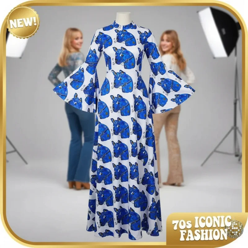 

▶❤70s Disco Costume Women Vintage Dress Agnetha Cosplay Outfit Halloween Party❤◀