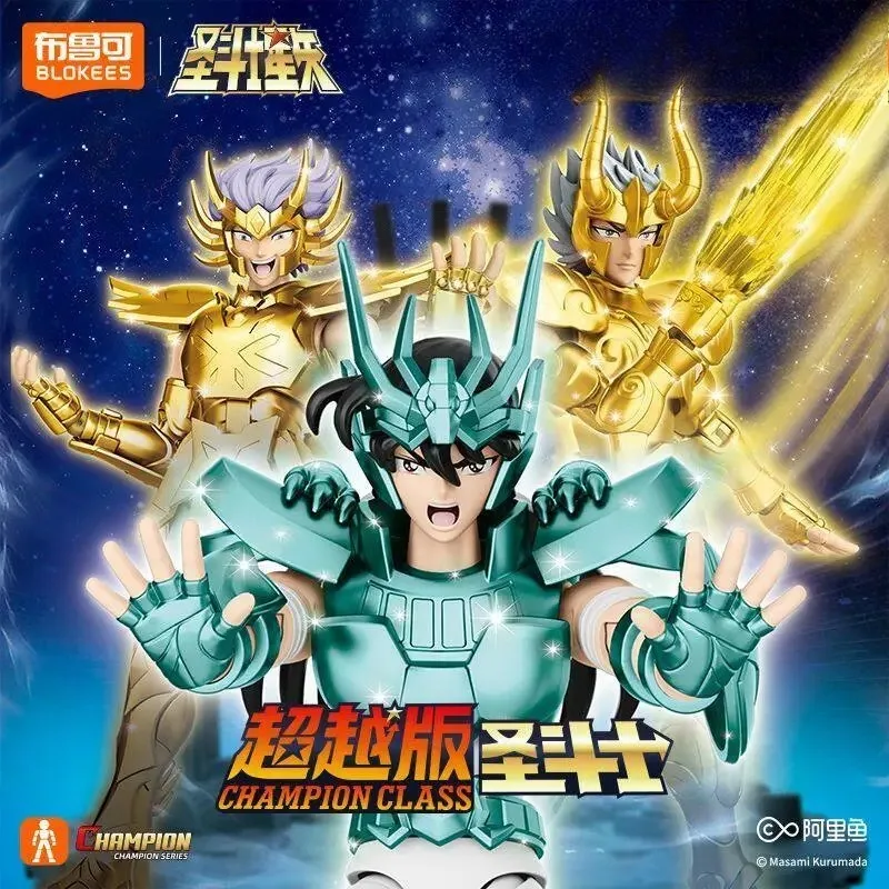BLOKEES Saint Seiya Beyond Edition, Figuras de los Caballeros del Zodíaco, Sagitario Ikki, Dragón Púrpura, Capricornio Shura, Cáncer, Modelo de Juguete Coleccionable, Regalos