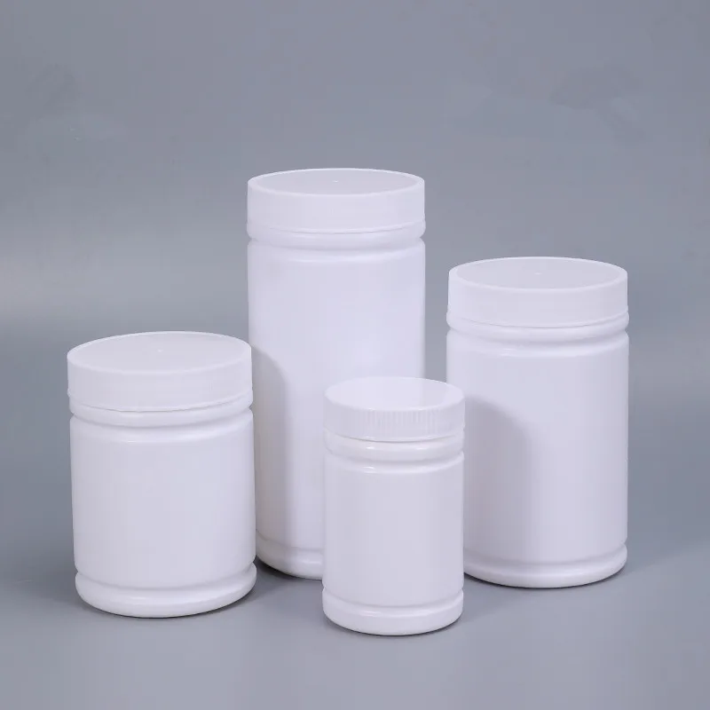 300ML-1000MLPlastic Jar Blow Molded HDPE Material Screw Cap with Aluminum Foil Gasket White Plastic Tank Sealed Leakproof 1 pcs
