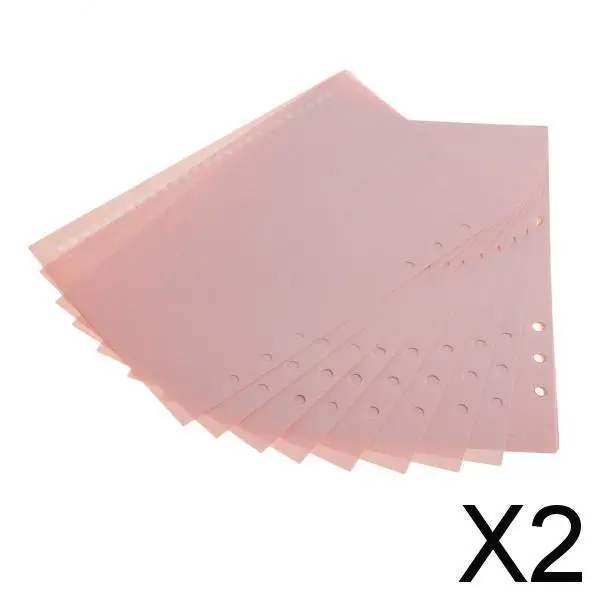 Folhas soltas Filler Inner Refill Paper, Linha Rosa, Tamanho A5, 2X40 Folhas, 6 Buracos