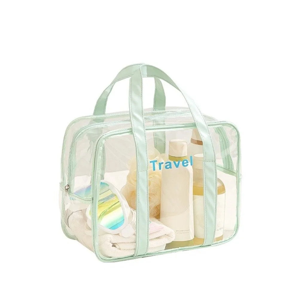 

PVC Transparent Cosmetic Bag Lightweight Waterproof Fitness Training Bag Large Capacity Dry Wet Separation Outdoor Sports Bag