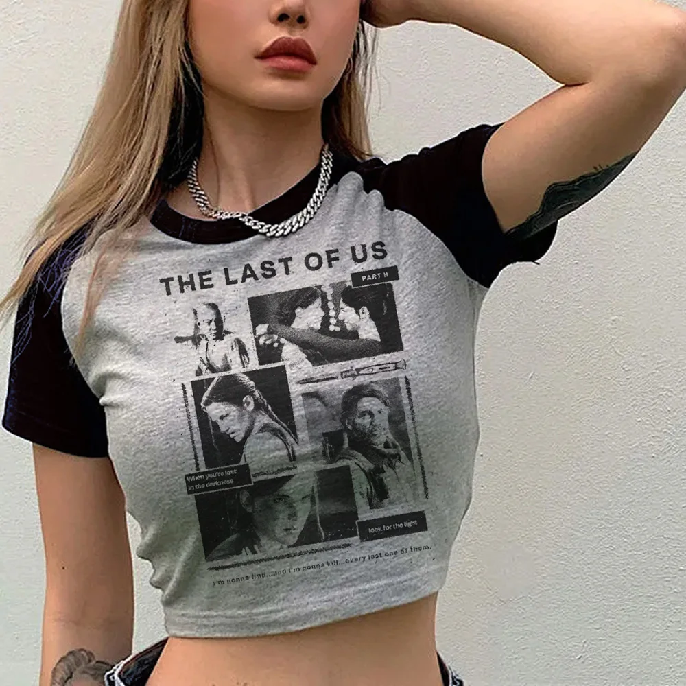 the Last of Us graphic  korean fashion fairy grunge  crop top Woman streetwear  korean fashion yk2 clothing tshirt