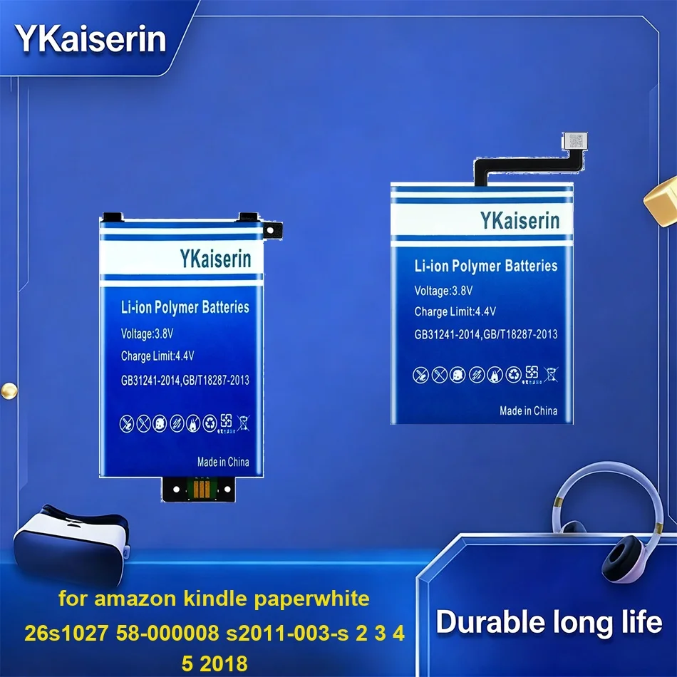 

Battery For Amazon Kindle Paperwhite 26s1027 58-000008 S2011-003-s 2 3 4 5 2018 ST22 MC-354775-05 58-000049 ST32 58-000426