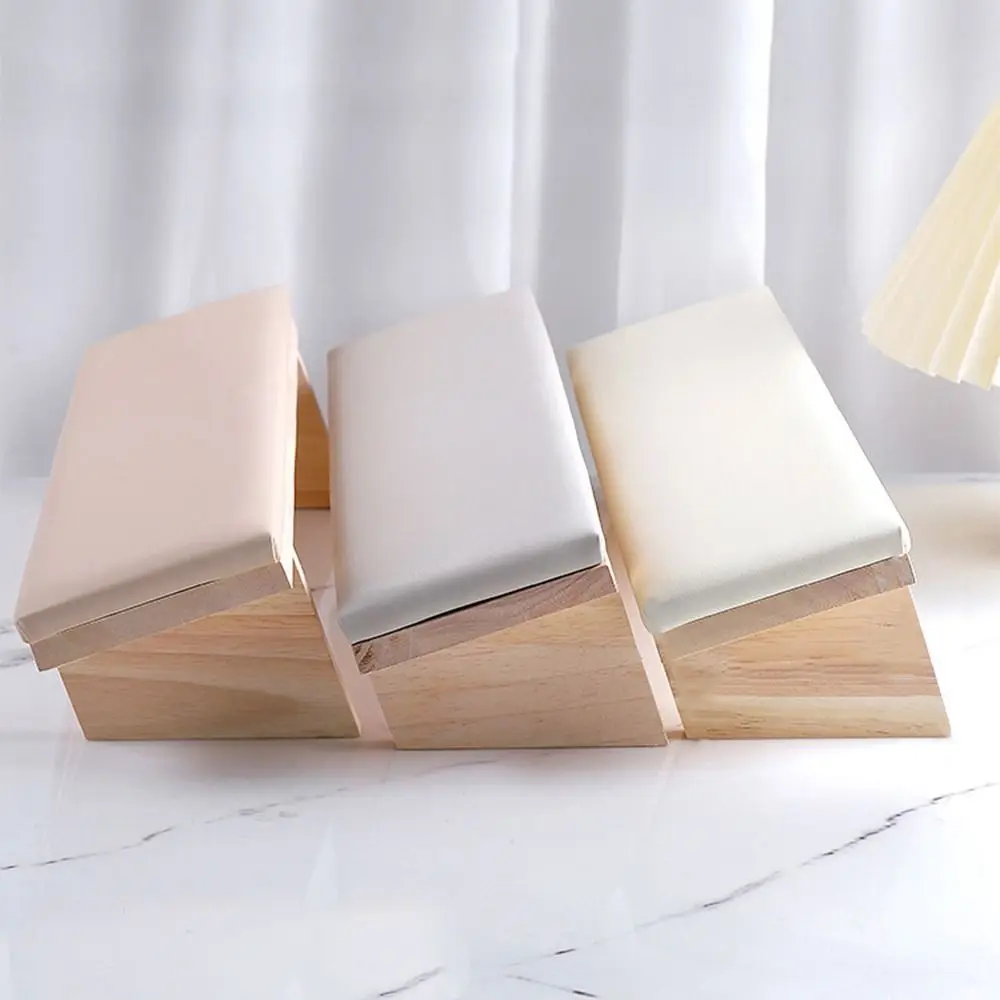 Tilt Design Beveled Hand Pillow Space-saving Wooden Base Nail Arm Rest Cushion Hand Support Arm Rest Nail Art Stand