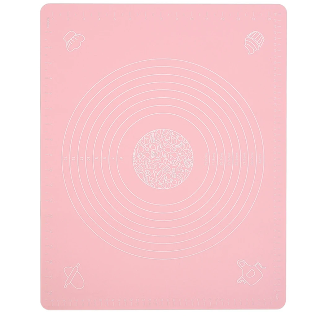 Silicone Baking Mat Rolling Pastry Large Nonstick Fondant Heat Resistent Dining Table Mat Pattern Random