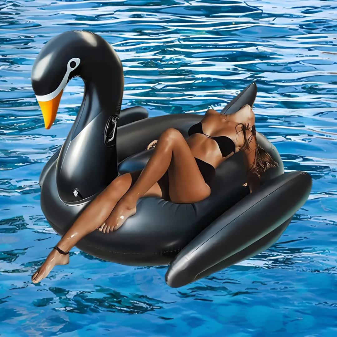 Juguetes acuáticos de verano, juguete para piscina, cama flotante para fiesta de agua, cisne inflable gigante de PVC, fila flotante, balsa flotante, colchones de aire