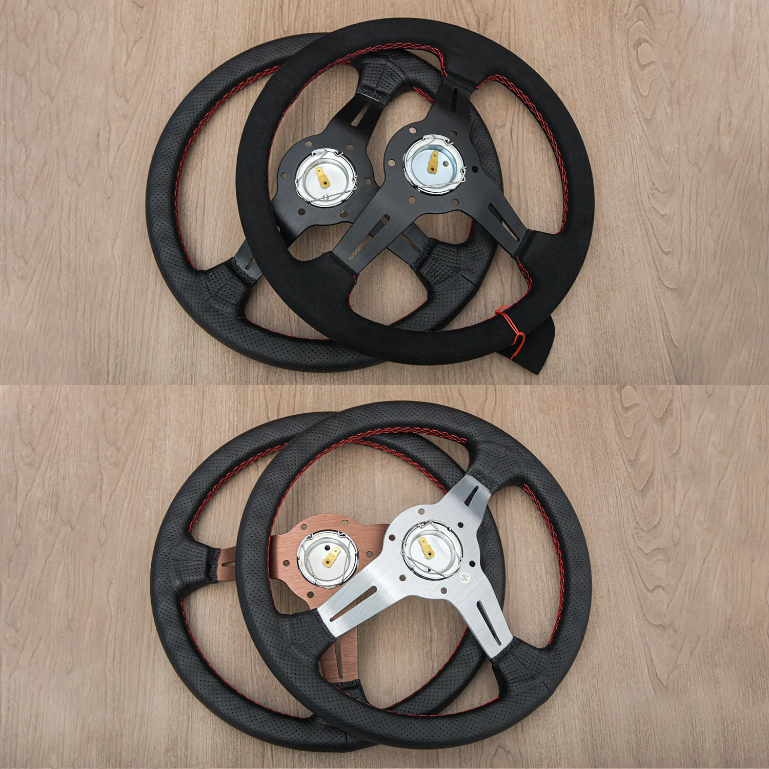 14 بوصة عجلات القيادة الرياضية للسباق العالمي عجلة القيادة الرياضية الانجراف الذرة العميقة PC-ST18