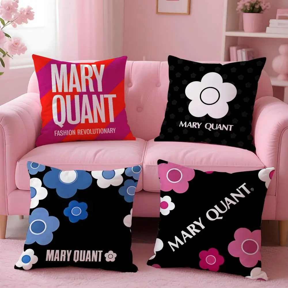 brand Mary Quant Cushion Cover Soft Washable Pillowcase Cushion Cover for Sofa Bed Car Travel Office Home Decor