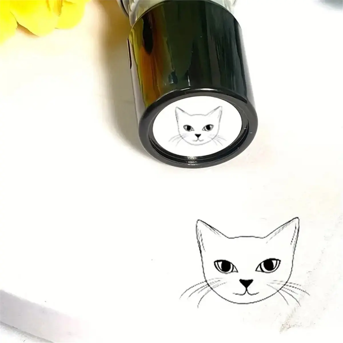 推奨事項--かわいい漫画の黒い子猫スタンプ、ジャーナリング、スクラップブッキング、diyコラージュ用、素敵な猫のゴムスタンプ