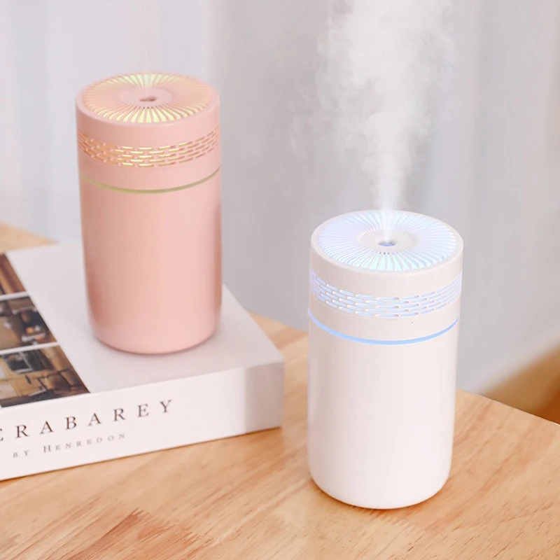 

Portable LED light 250ml Spray Mist humidifier Double Wet Mini air humidifier