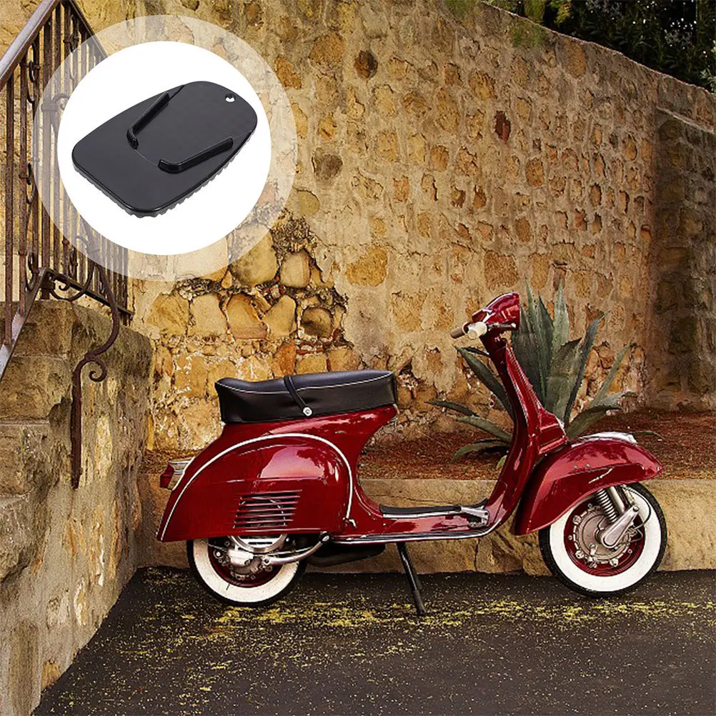 

2pcs Motorcycle Side Stand Pad Abs Anti-Slip Kickstand Mat Shockproof Wear-Resistant Universal Fit For Various Models Foot Plate