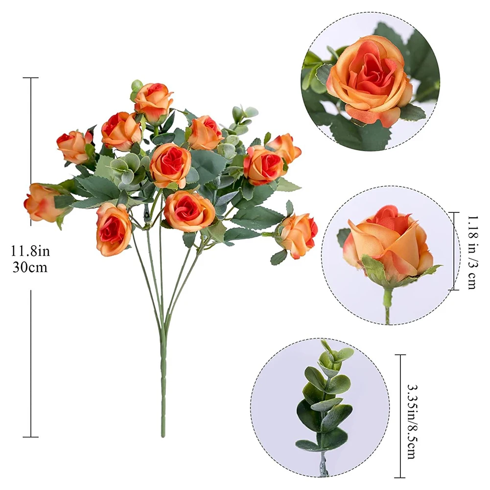 Floral Décor Artificial Flower 30cm Bunch Fake Flowers Garden Home Decor Multi Colors Peony Silk Cloth Silk Rose