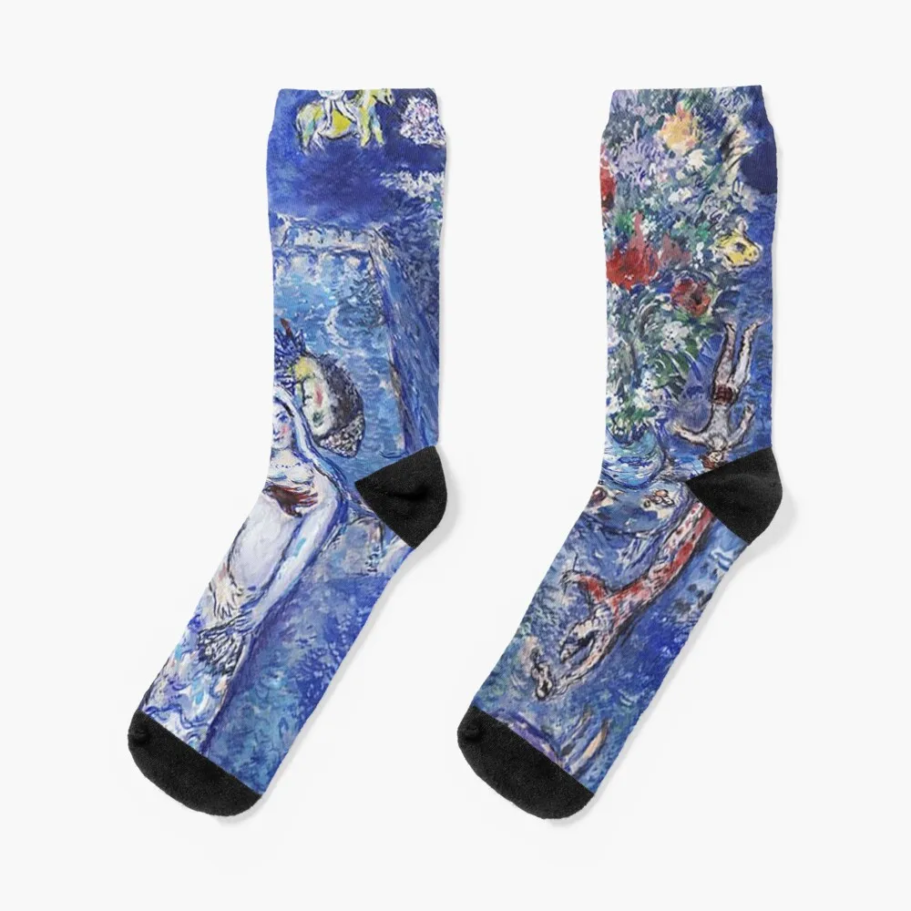 

MARC CHAGALL 'Lovers with a Bouquet' - Original Socks Warm Socks Men Gift Women'S Socks