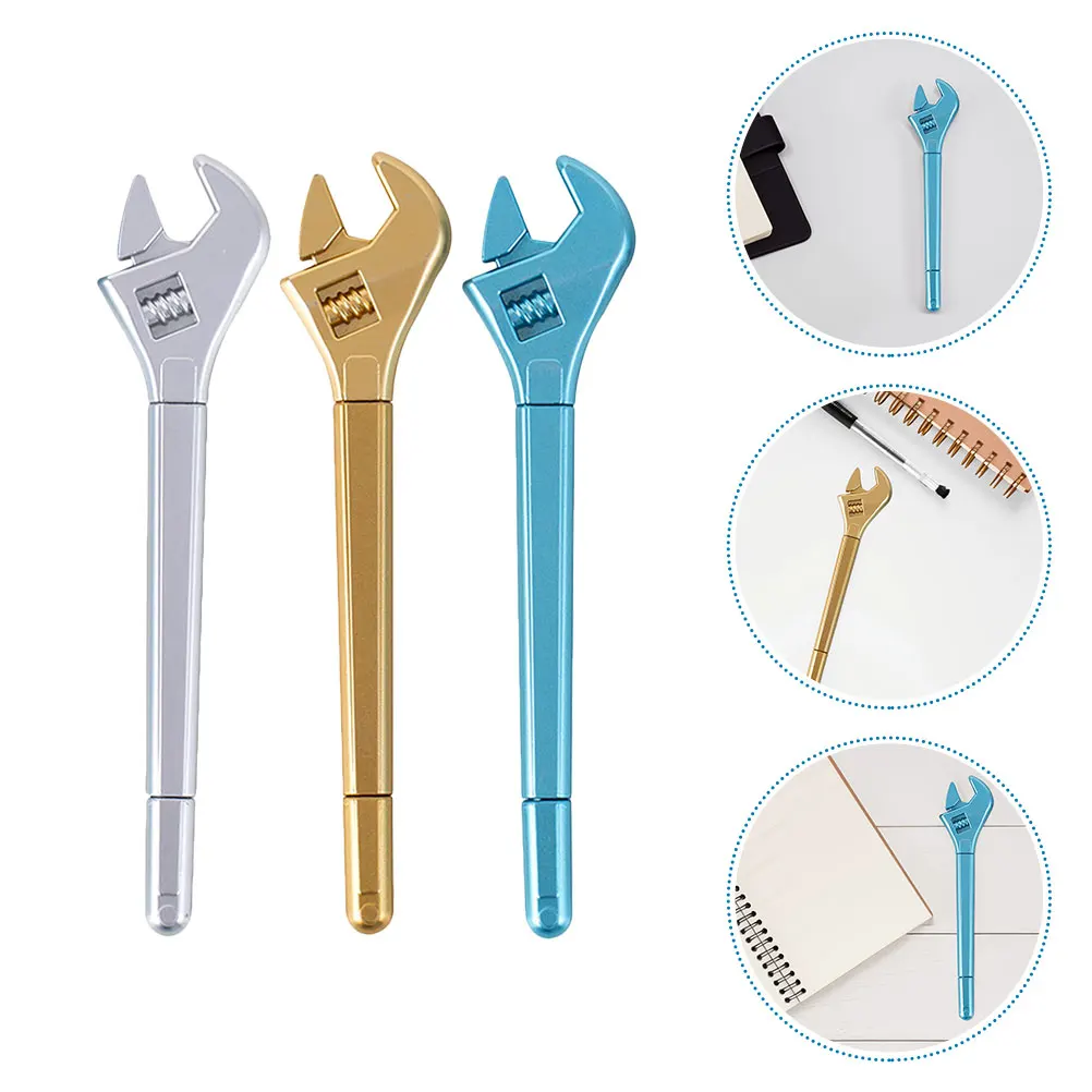 

6pcs Creative Wrench Shaped Novelty Tool Design Gel Pens Smooth Writing Ergonomic Grip Multifunctional Repair Pens School