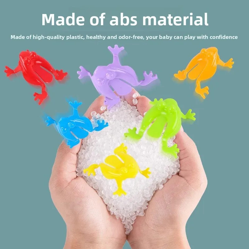 부모-자녀 상호작용, 점핑 개구리 미니 점핑 개구리 플라스틱 바운싱 두꺼비 어린이 교육용 장난감